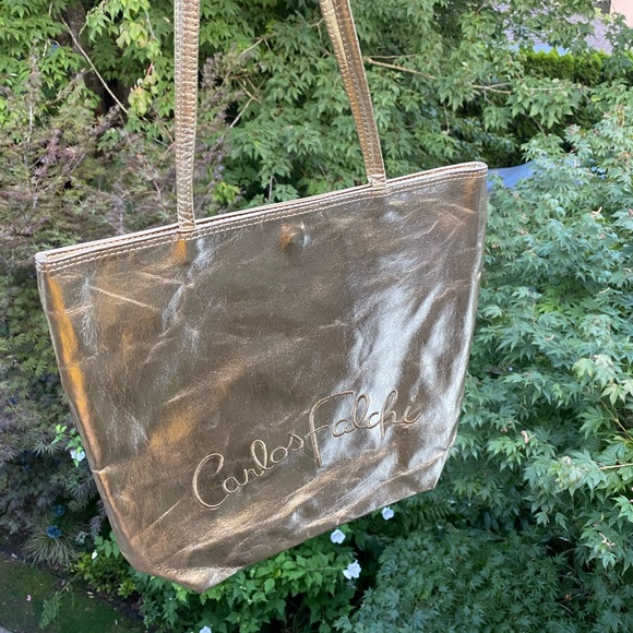 Vintage 80s/90s Carlos Falchi tote in like new condition - Picture 2 of 11